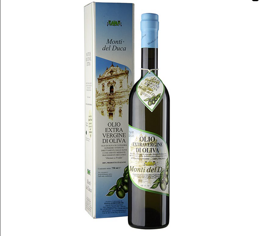 Caroli: Natives Olivenöl Extra, Caroli Auslese "Monti del Duca", zart fruchtig, 750 ml