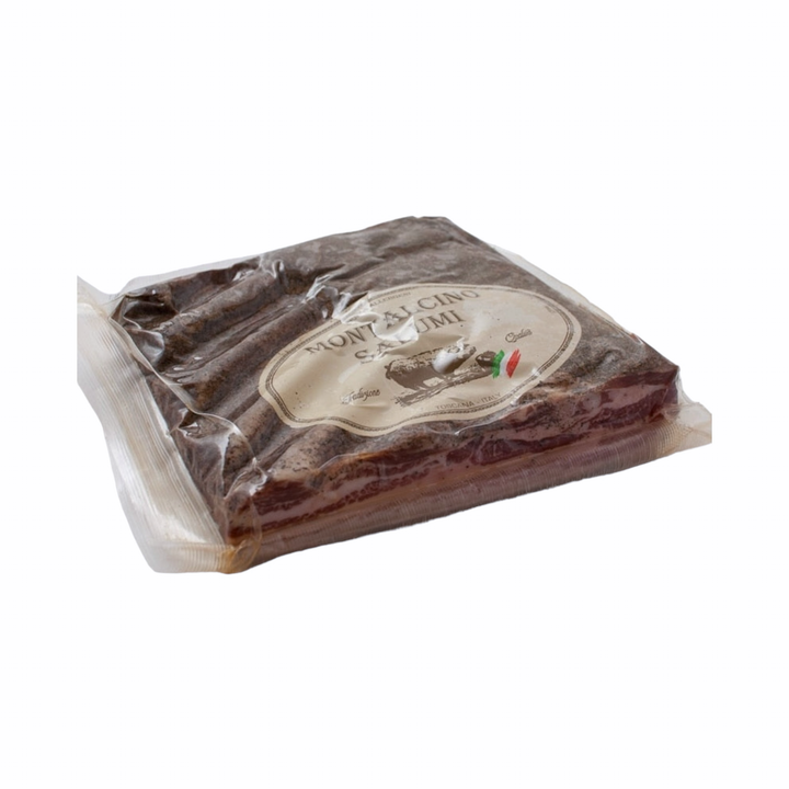 Pancetta - durchwachsener Speck – flach (ca. 1,5kg; vakuumiert), Montalcino Salumi