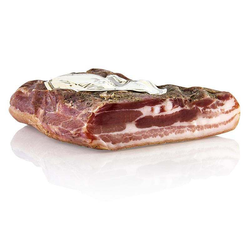 Pancetta - durchwachsener Speck – flach (ca. 1,5kg; vakuumiert), Montalcino Salumi