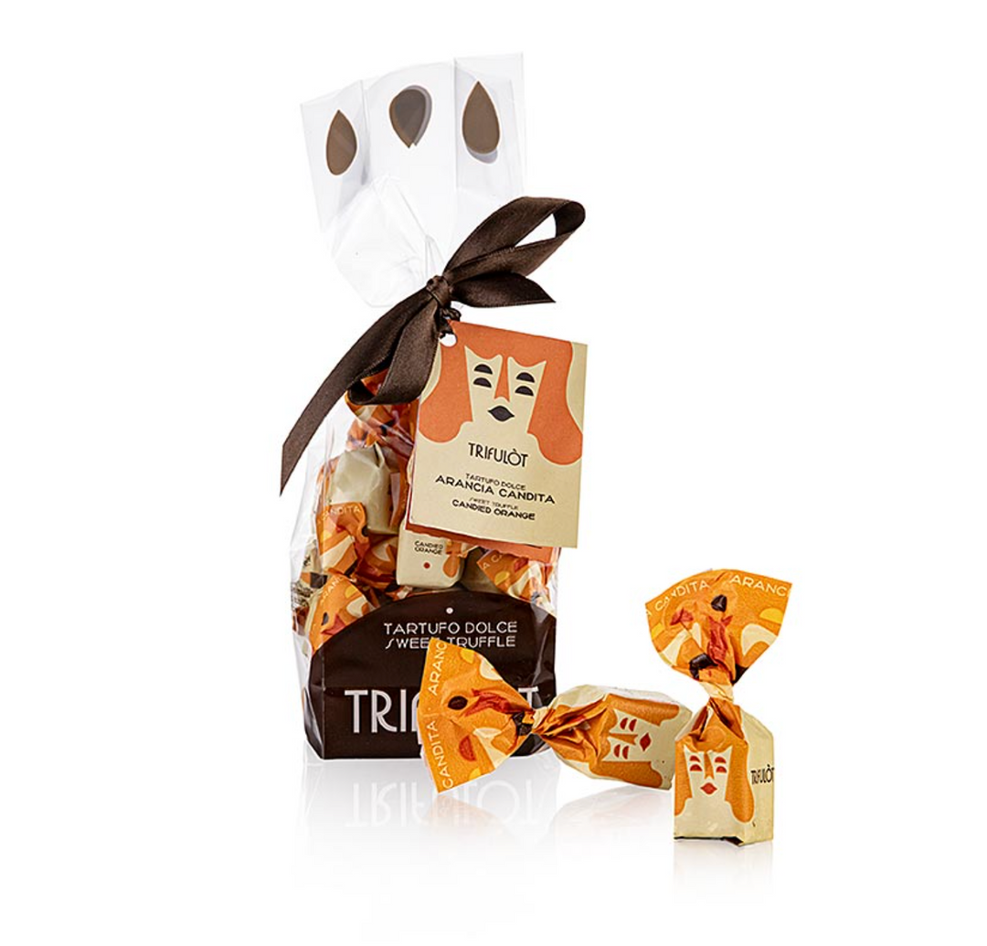 Tartuflanghe: Trüffelpralinen - Tartufi dolci d'Alba, Orange 180g