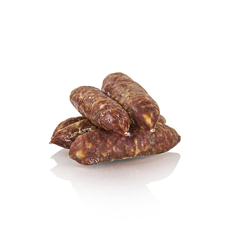 Wildschweinsalami - 5 ca. fingergroße Salamis - Bocconcini der toskanischen Wildschweinsalami (ca.200g; vakuumiert), Montalcino Salumi