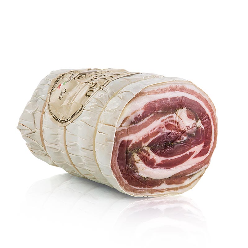 Pancetta - durchwachsener Speck – gerollt (ca. 3,0 kg; vakuumiert), Montalcino Salumi)