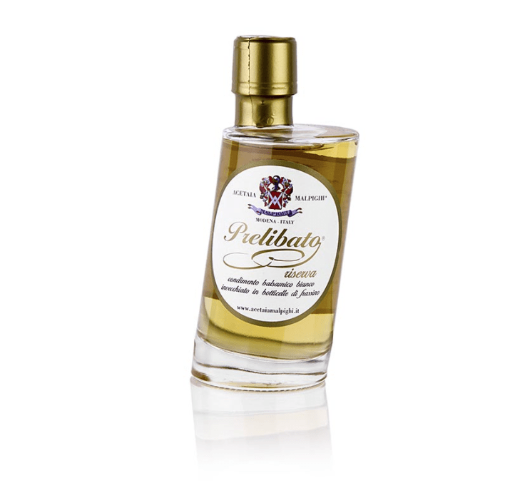 Malpighi: Prelibato, Balsamico Bianco Condiment Riserva, 8 Jahre, Eschenholzfass, 200 ml