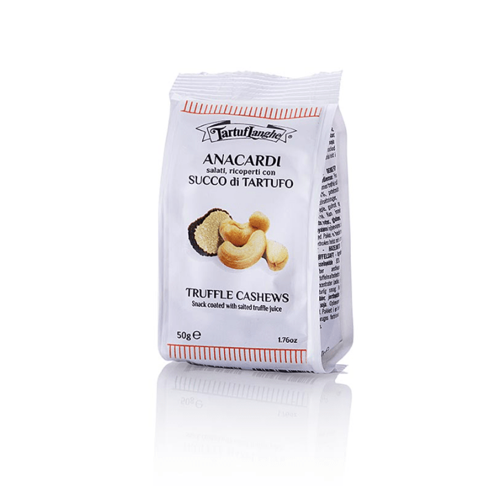 Tartuflanghe:  Barsnack Cashewkerne mit Trüffelsaft überzogen, 50 g