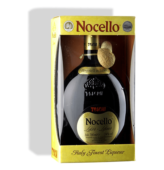 Toschi: Nocello, Likör mit Walnuss und Haselnussaroma, 24% vol., 700 ml