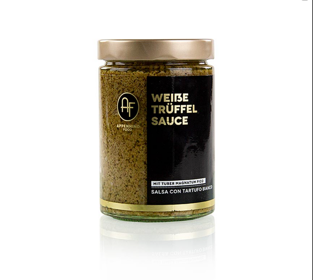 Trüffelsauce (Salsa Tartufata), mit weißen Trüffeln (Tuber magnatum), Appennino, 500g